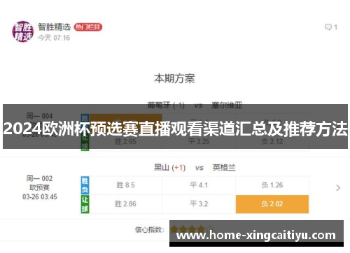 2024欧洲杯预选赛直播观看渠道汇总及推荐方法
